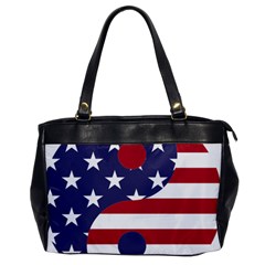 Yang Yin America Flag Abstract Oversize Office Handbag by Sapixe