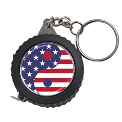 Yang Yin America Flag Abstract Measuring Tape by Sapixe