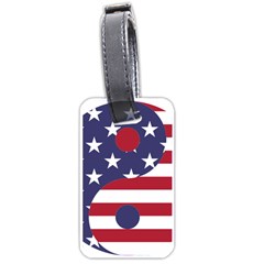 Yang Yin America Flag Abstract Luggage Tag (one Side) by Sapixe