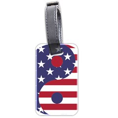 Yang Yin America Flag Abstract Luggage Tag (two Sides) by Sapixe