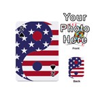 Yang Yin America Flag Abstract Playing Cards 54 Designs (Mini) Front - Spade2