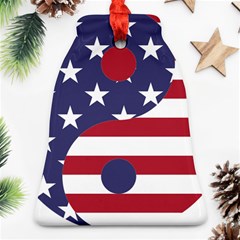 Yang Yin America Flag Abstract Ornament (bell) by Sapixe