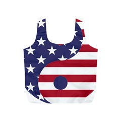 Yang Yin America Flag Abstract Full Print Recycle Bag (s) by Sapixe