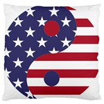 Yang Yin America Flag Abstract Standard Flano Cushion Case (One Side) Front