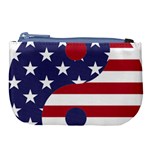 Yang Yin America Flag Abstract Large Coin Purse Front