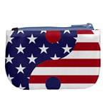 Yang Yin America Flag Abstract Large Coin Purse Back