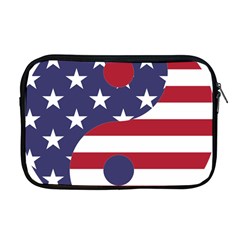 Yang Yin America Flag Abstract Apple Macbook Pro 17  Zipper Case by Sapixe