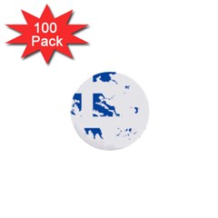 Greece Country Europe Flag Borders 1  Mini Buttons (100 Pack)  by Sapixe