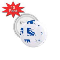 Greece Country Europe Flag Borders 1 75  Buttons (10 Pack) by Sapixe