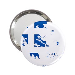 Greece Country Europe Flag Borders 2 25  Handbag Mirrors by Sapixe