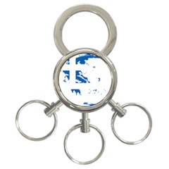 Greece Country Europe Flag Borders 3-ring Key Chain by Sapixe