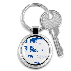 Greece Country Europe Flag Borders Key Chain (round) by Sapixe