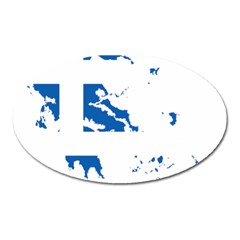 Greece Country Europe Flag Borders Oval Magnet by Sapixe