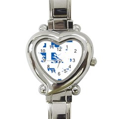 Greece Country Europe Flag Borders Heart Italian Charm Watch by Sapixe