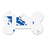 Greece Country Europe Flag Borders Dog Tag Bone (Two Sides) Front