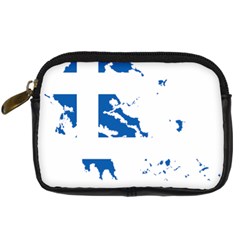 Greece Country Europe Flag Borders Digital Camera Leather Case by Sapixe