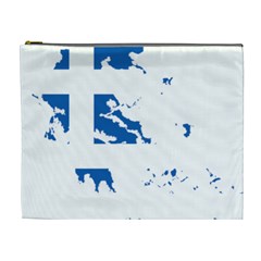 Greece Country Europe Flag Borders Cosmetic Bag (xl) by Sapixe