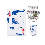 Greece Country Europe Flag Borders Playing Cards 54 Designs (Mini) Front - Heart5