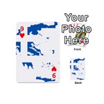 Greece Country Europe Flag Borders Playing Cards 54 Designs (Mini) Front - Heart9