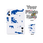 Greece Country Europe Flag Borders Playing Cards 54 Designs (Mini) Front - Spade6