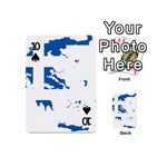 Greece Country Europe Flag Borders Playing Cards 54 Designs (Mini) Front - Spade10