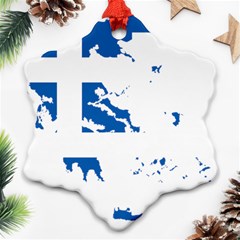 Greece Country Europe Flag Borders Ornament (snowflake) by Sapixe