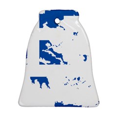 Greece Country Europe Flag Borders Bell Ornament (two Sides) by Sapixe