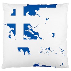 Greece Country Europe Flag Borders Large Cushion Case (one Side) by Sapixe