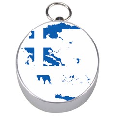 Greece Country Europe Flag Borders Silver Compasses by Sapixe