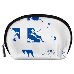 Greece Country Europe Flag Borders Accessory Pouch (large) by Sapixe