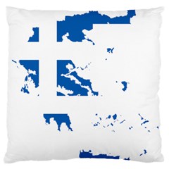 Greece Country Europe Flag Borders Standard Flano Cushion Case (two Sides) by Sapixe