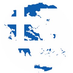 Greece Country Europe Flag Borders Wooden Puzzle Round by Sapixe