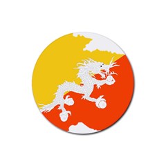 Borders Country Flag Geography Map Rubber Round Coaster (4 Pack)  by Sapixe