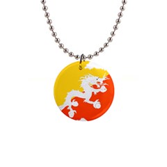 Borders Country Flag Geography Map 1  Button Necklace by Sapixe