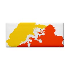 Borders Country Flag Geography Map Hand Towel by Sapixe