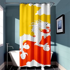 Borders Country Flag Geography Map Shower Curtain 36  X 72  (stall)  by Sapixe