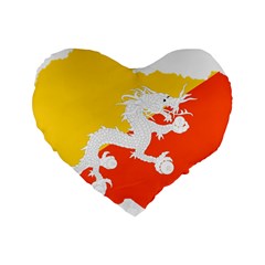 Borders Country Flag Geography Map Standard 16  Premium Flano Heart Shape Cushions by Sapixe