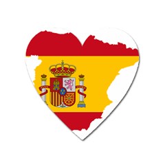 Spain Country Europe Flag Borders Heart Magnet by Sapixe