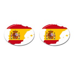 Spain Country Europe Flag Borders Cufflinks (oval) by Sapixe