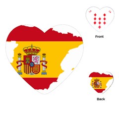 Spain Country Europe Flag Borders Playing Cards Single Design (heart) by Sapixe