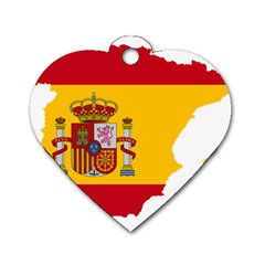 Spain Country Europe Flag Borders Dog Tag Heart (one Side) by Sapixe