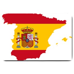 Spain Country Europe Flag Borders Large Doormat  by Sapixe