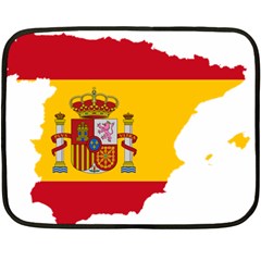 Spain Country Europe Flag Borders Double Sided Fleece Blanket (mini)  by Sapixe