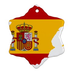 Spain Country Europe Flag Borders Snowflake Ornament (two Sides) by Sapixe