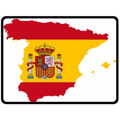 Spain Country Europe Flag Borders Double Sided Fleece Blanket (large)  by Sapixe