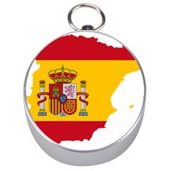 Spain Country Europe Flag Borders Silver Compasses by Sapixe