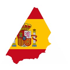 Spain Country Europe Flag Borders Wooden Puzzle Triangle by Sapixe