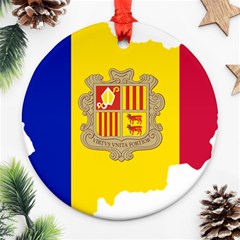 Andorra Country Europe Flag Ornament (round) by Sapixe