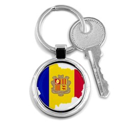 Andorra Country Europe Flag Key Chain (round) by Sapixe