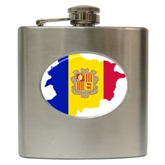 Andorra Country Europe Flag Hip Flask (6 Oz) by Sapixe